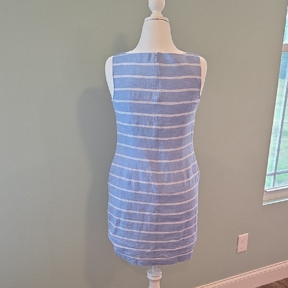 Talbots Blue And White Striped Dress With Pockets Women's Size 8 Petite - Picture 4 of 13